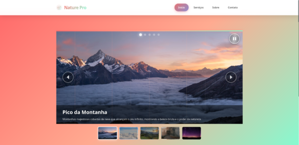 Template HTML5: Nature Pro - Portfólios, Fotógrafos e Agências