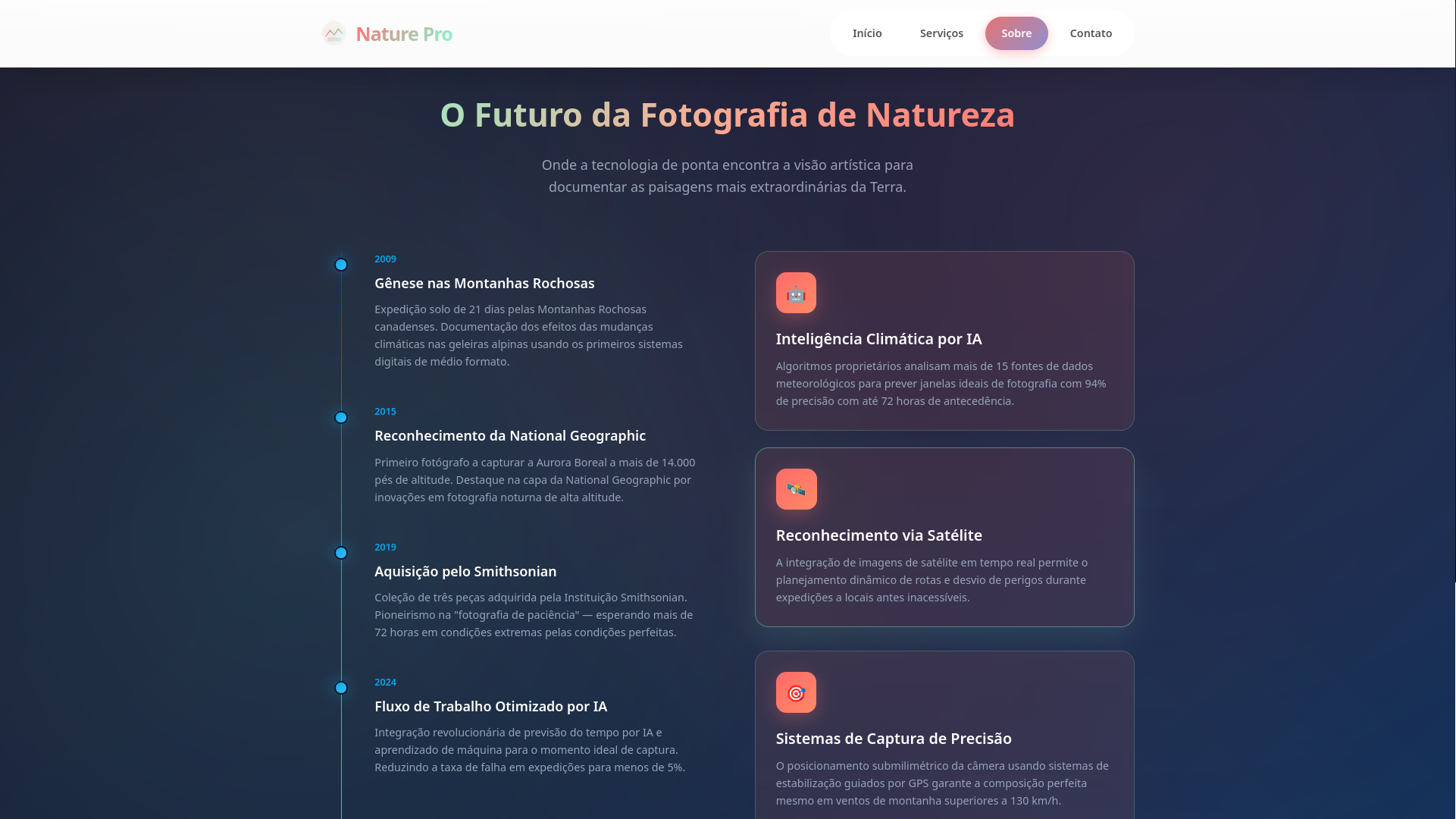 Template HTML5: Nature Pro - Portfólios, Fotógrafos e Agências - Imagem 3