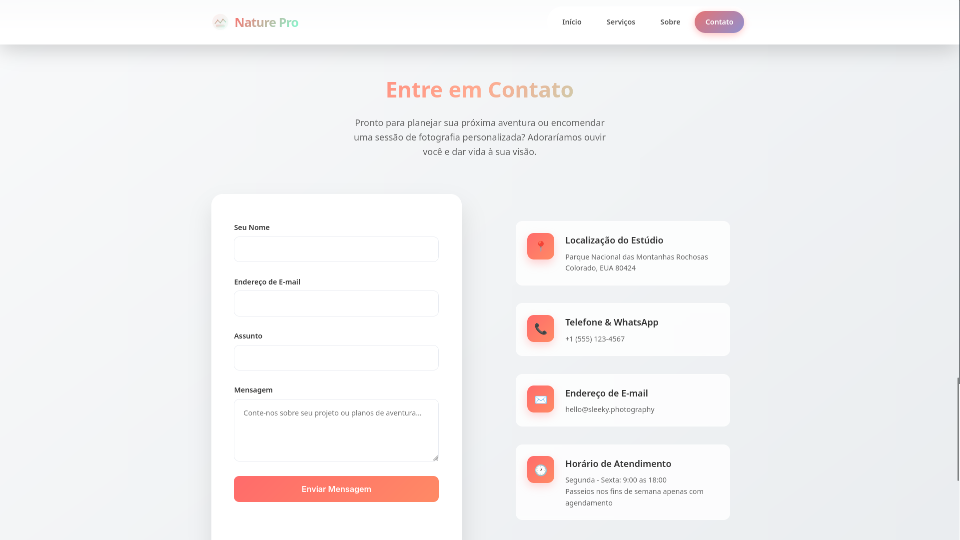 Template HTML5: Nature Pro - Portfólios, Fotógrafos e Agências - Imagem 4