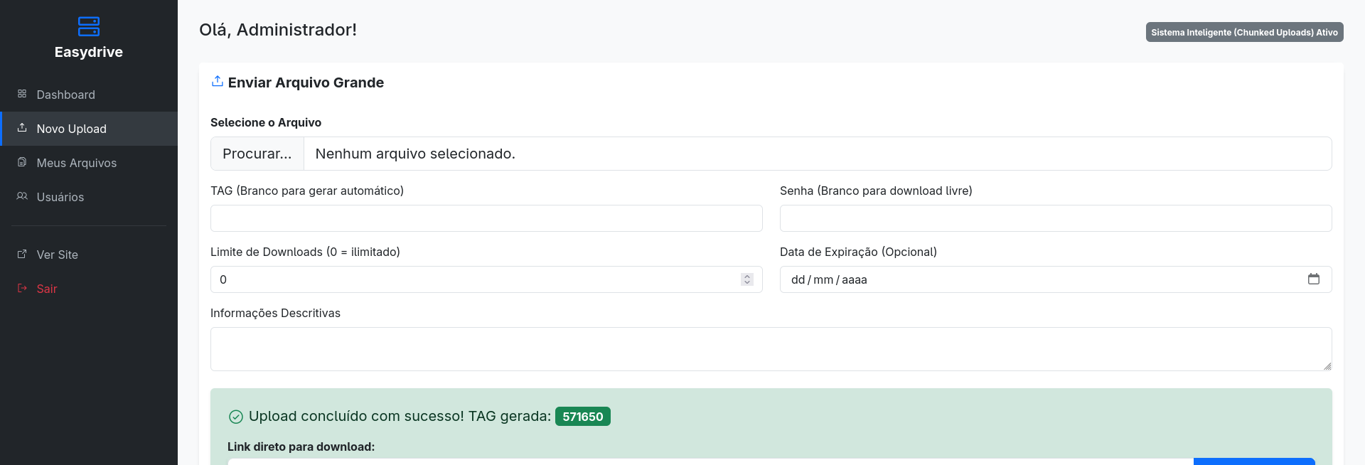 EasyDrive: Sistema em PHP para Transferência e Disponibilização de Arquivos - Imagem 9