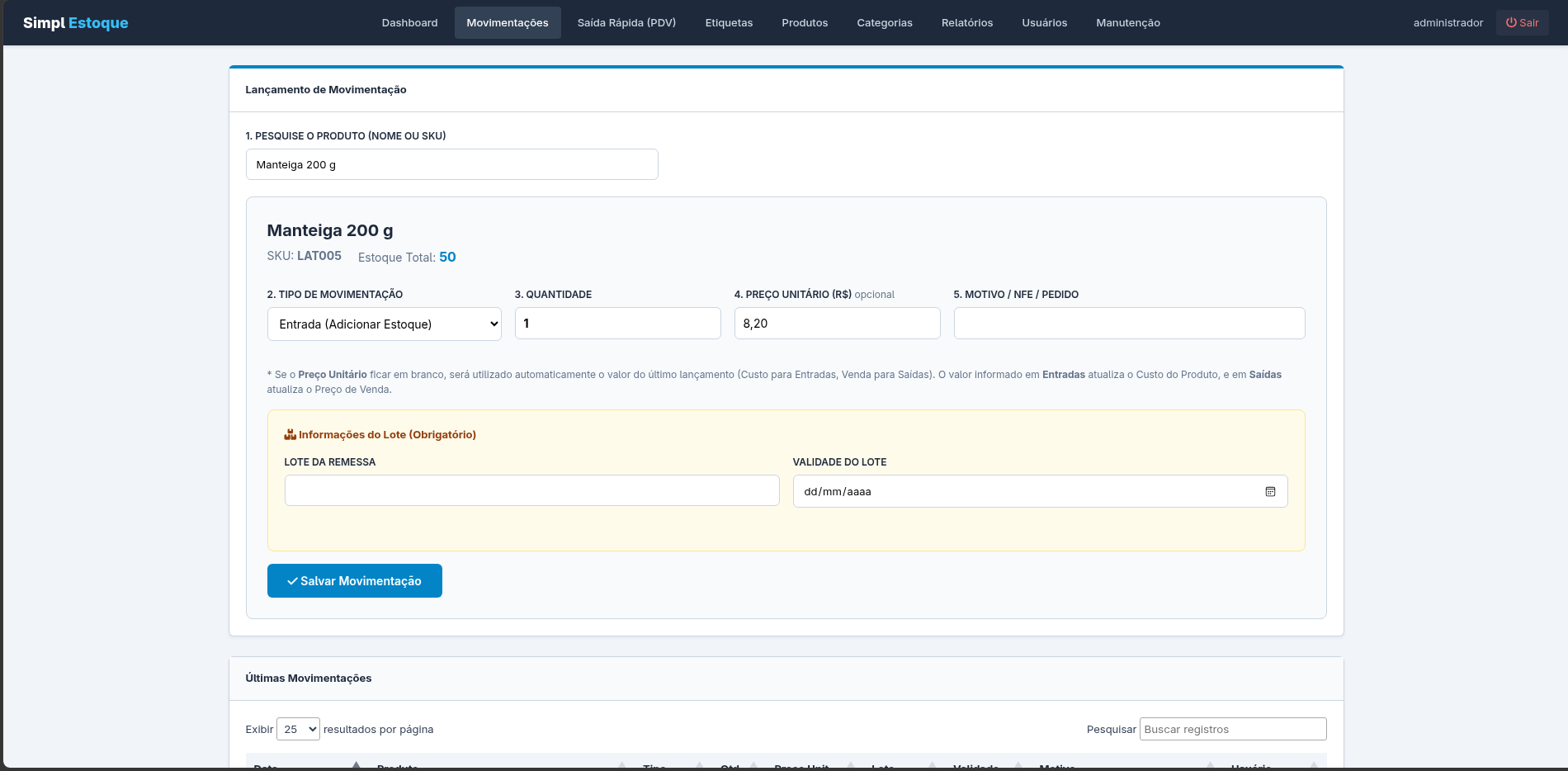 SimplEstoque 4.5 — Sistema PHP de Controle de Estoque com Código-fonte - Imagem 2