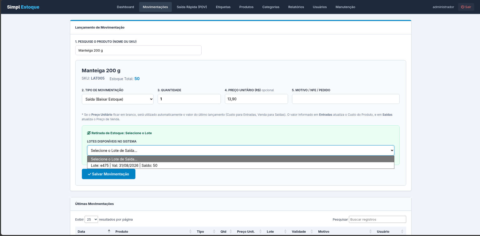 SimplEstoque 4.5 — Sistema PHP de Controle de Estoque com Código-fonte - Imagem 3