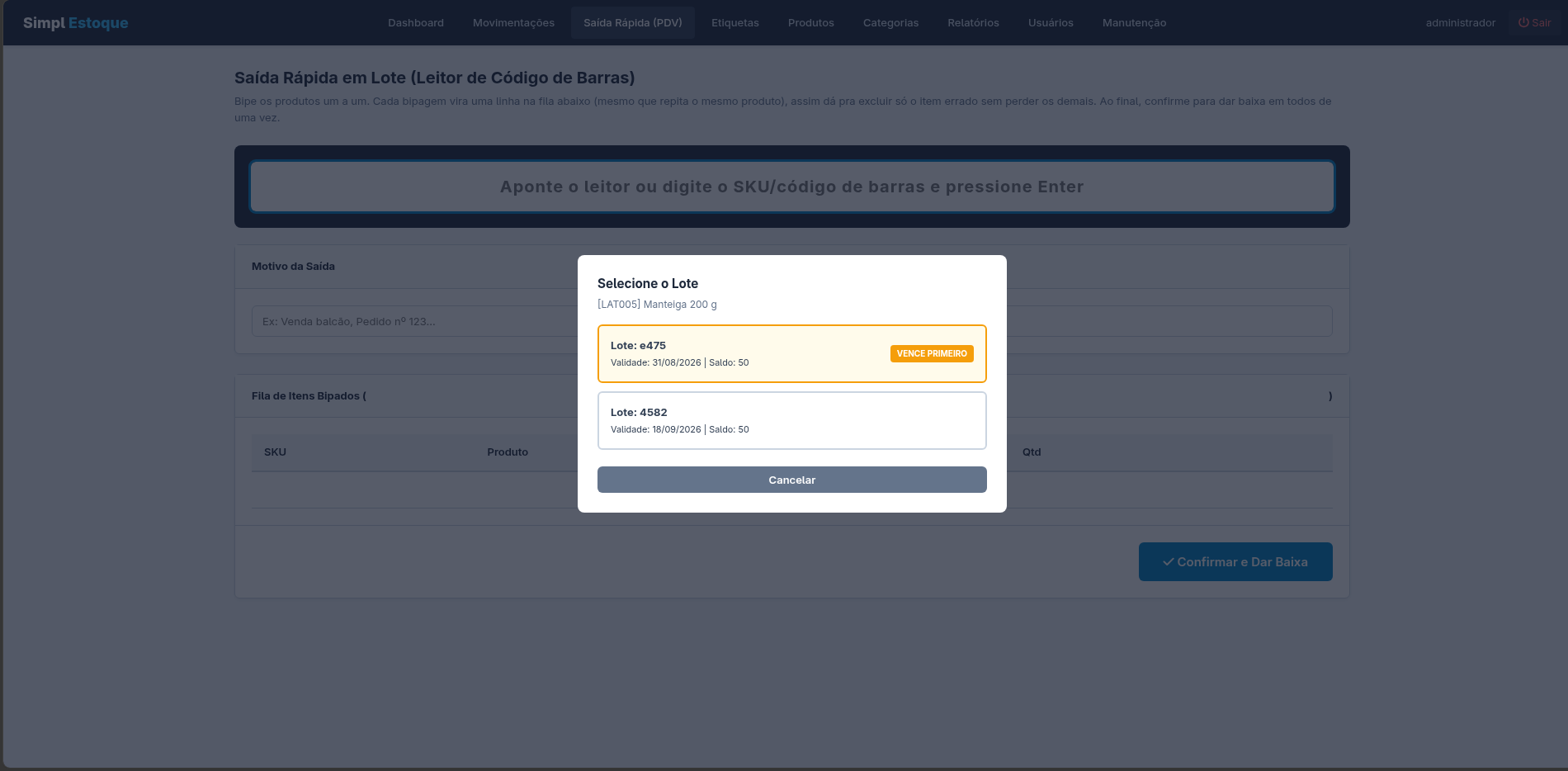 SimplEstoque 4.5 — Sistema PHP de Controle de Estoque com Código-fonte - Imagem 4