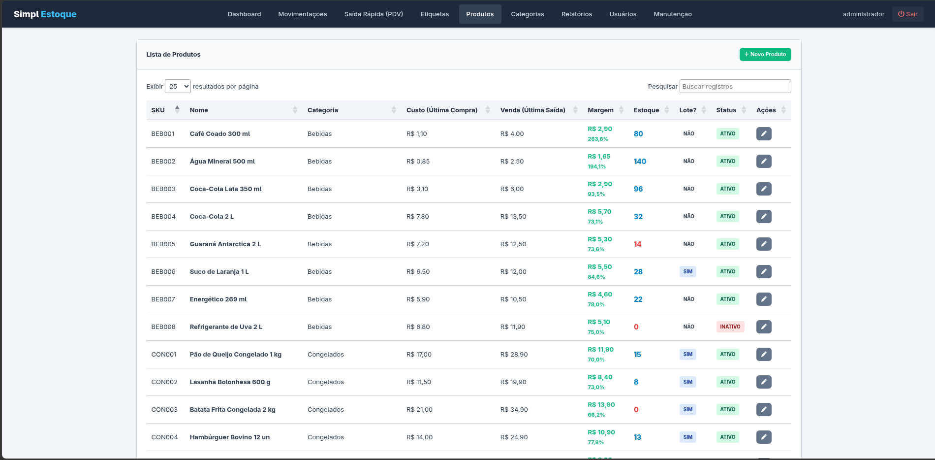SimplEstoque 4.5 — Sistema PHP de Controle de Estoque com Código-fonte - Imagem 7