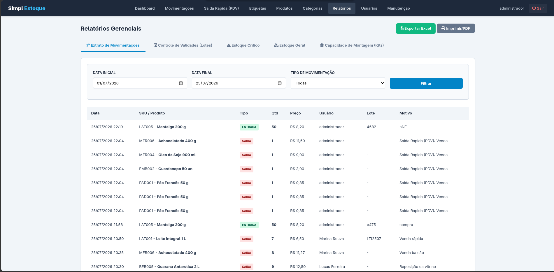 SimplEstoque 4.5 — Sistema PHP de Controle de Estoque com Código-fonte - Imagem 10