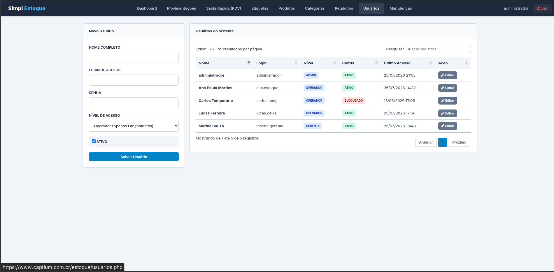 SimplEstoque 4.5 — Sistema PHP de Controle de Estoque com Código-fonte - Imagem 12
