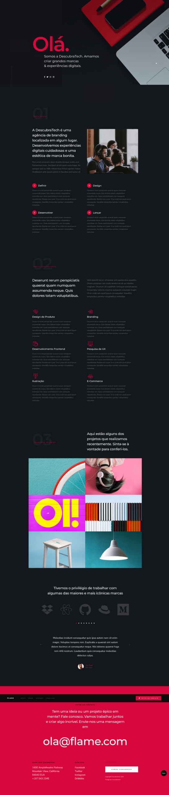 Template HTML5: Flame - Landing Page para Agências Digitais e Startups - Imagem 8