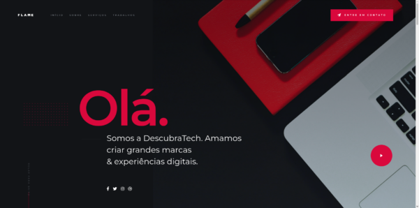 Template HTML5: Flame - Landing Page para Agências Digitais e Startups