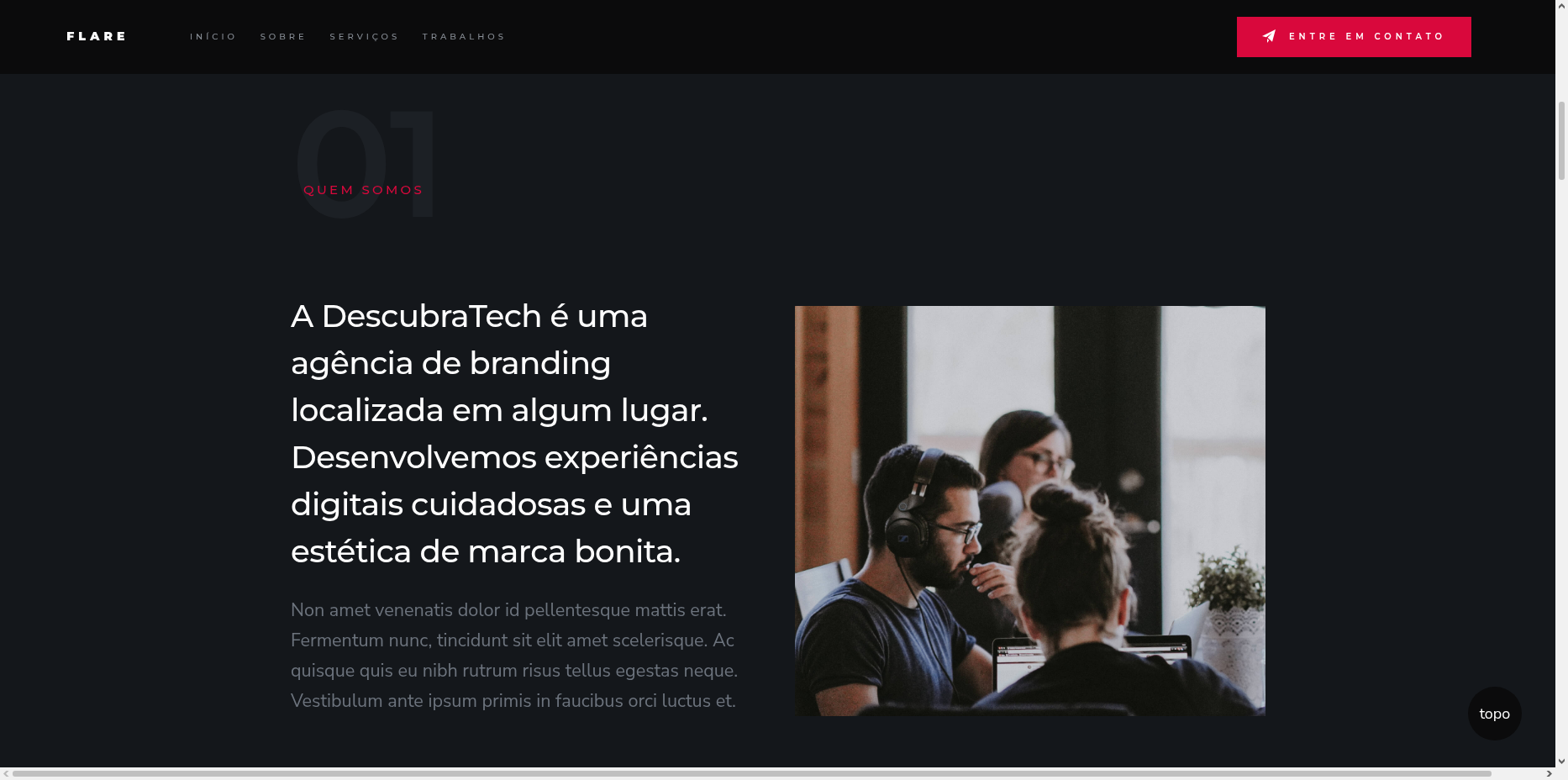 Template HTML5: Flame - Landing Page para Agências Digitais e Startups - Imagem 2