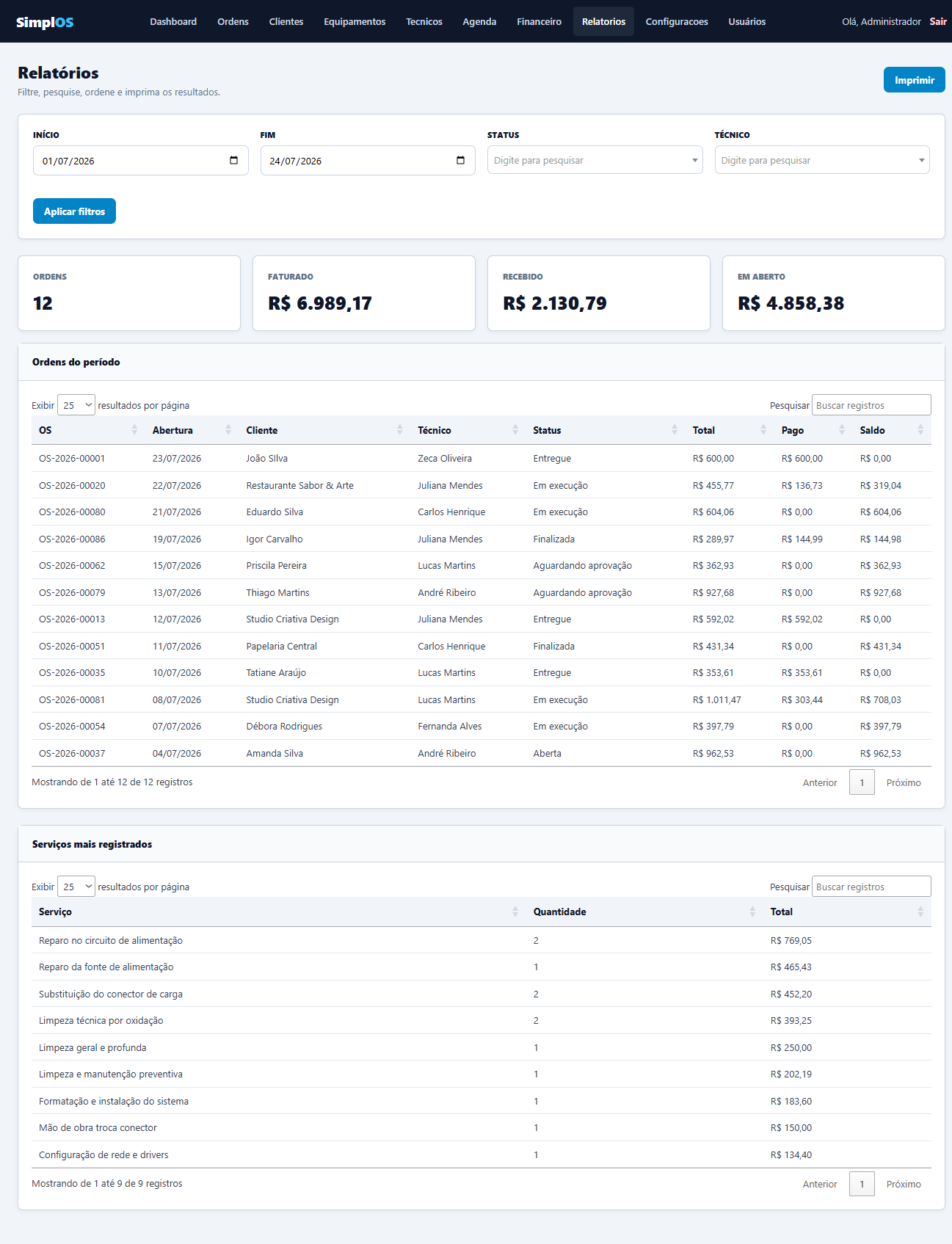 SimplOS — Sistema de Ordem de Serviço em PHP com Código-Fonte - Imagem 9