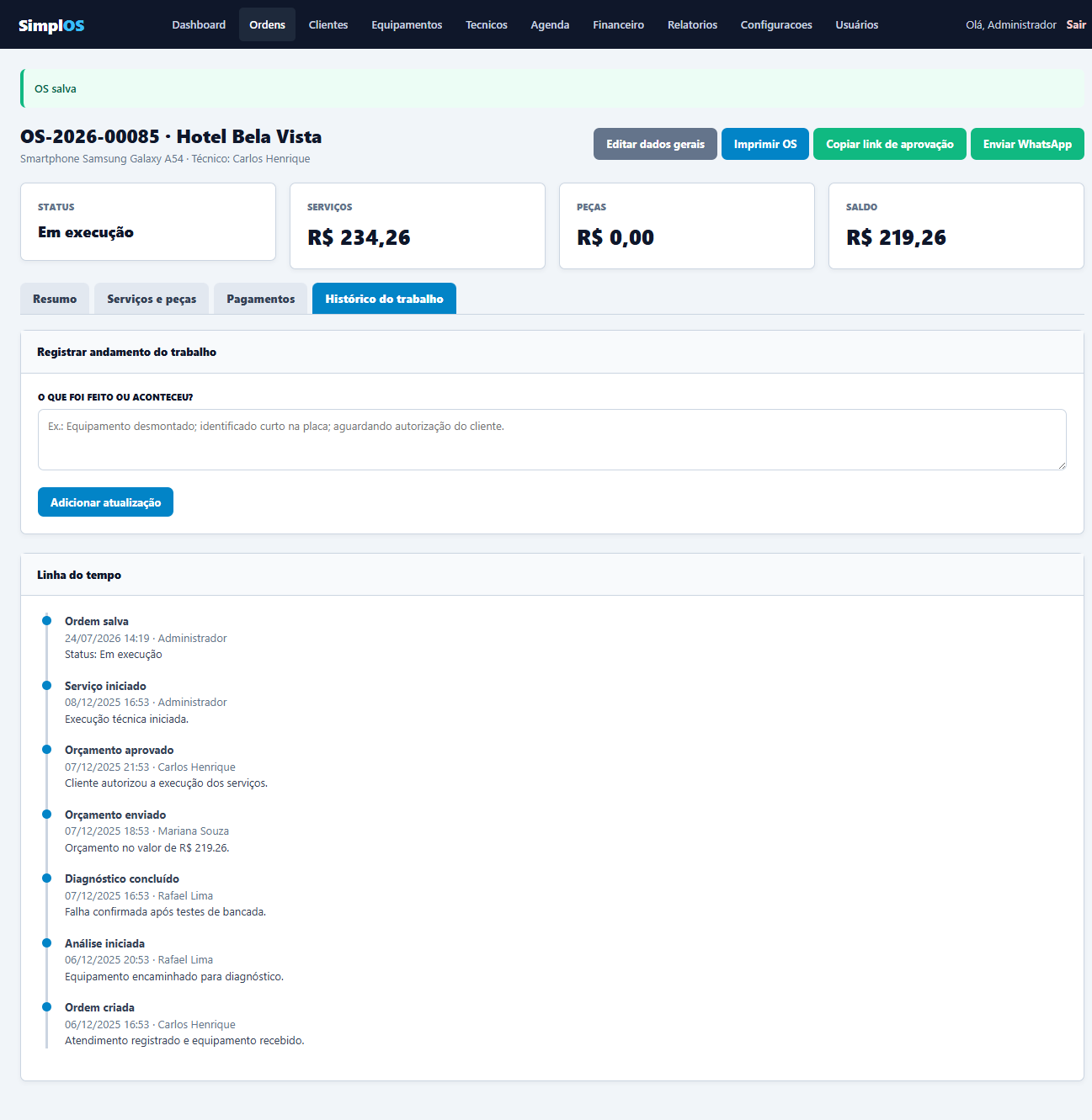 SimplOS — Sistema de Ordem de Serviço em PHP com Código-Fonte - Imagem 5
