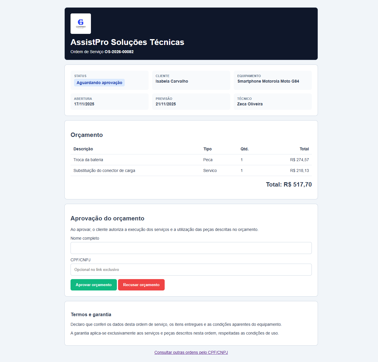 SimplOS — Sistema de Ordem de Serviço em PHP com Código-Fonte - Imagem 2